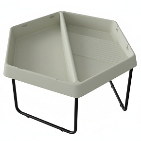 MASTERKIDZ Šestihranný Stolek Na Hraní S Pískem a Vodou 2 Komory Nastavitelná Výška