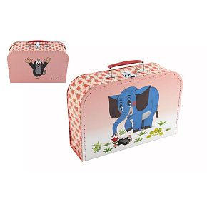 Šitý Kufřík/Kufr Krtek a slon 30x21x9,5cm Šitý Kufřík/Kufr Krtek a slon 30x21x9,5cm