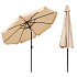 Large Garden Parasol 3 m Tilted with Crank, Beige, MultiGarden