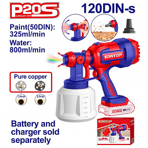 Aku stříkací pistole 20V 1000ml solo Aku stříkací pistole 20V 1000ml solo
