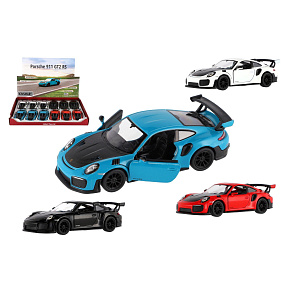 Auto Kinsmart Porsche 911 GT2 RS kov/plast 13cm 4 barvy na zpětné natažení 12ks v boxu Auto Kinsmart Porsche 911 GT2 RS kov/plast 13cm 4 barvy na zpětné natažení 12ks v boxu