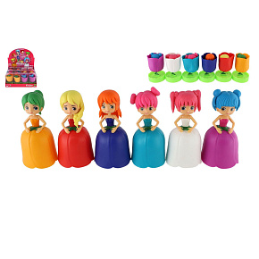 Panenka květinová víla plast 12cm pevné tělo mix druhů v blistru 12ks v boxu