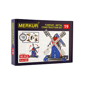 Stavebnice MERKUR 019 Mlýn 10 modelů 182ks v krabici 26x18x5cm Stavebnice MERKUR 019 Mlýn 10 modelů 182ks v krabici 26x18x5cm