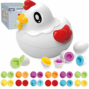 WOOPIE Vzdělávací Slepice Montessori Třídič Učení Tvarů WOOPIE Vzdělávací Slepice Montessori Třídič Učení Tvarů