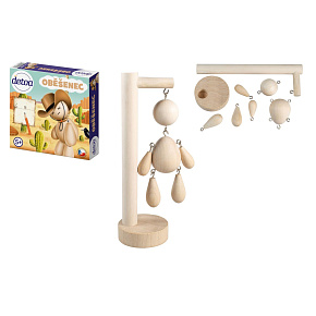 Oběšenec společenská dřevěná hra v krabičce 15x15x4cm