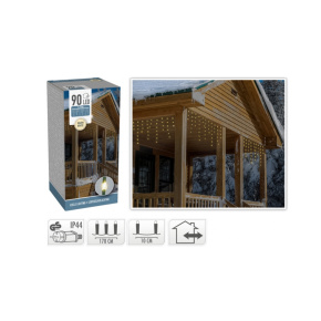 LED rampouch osvětlení 1,7m, 90 LED - Teplá bílá LED rampouch osvětlení 1,7m, 90 LED - Teplá bílá