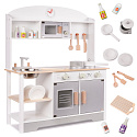 Dřevěná kuchyňka pro děti MDF MODERN CLASSIC s příslušenstvím 82 cm šedá