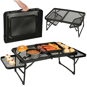 Stůl stolek turistický LUARO kempingový cateringový skládací 87 x 60 x 40 x 27 cm