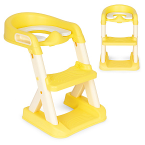 Potty toilet with stairs ladder for children yellow ECOTOYS