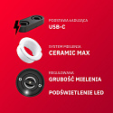 Elektrický mlýnek na sůl a pepř akumulátorový USB sada 2 kusy nastavení mletí podsvícení