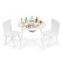 White Kids table with two chairs children's furniture Ecotoys set