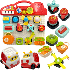 WOOPIE BABY Montessori Manipulační Tabule Barevný Panel Aktivit