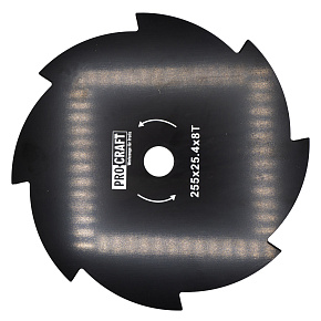 Nůž křovinořezu (kotouč) (D255*25.4) 8T PROCRAFT Nůž křovinořezu (kotouč) (D255*25.4) 8T PROCRAFT