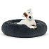 Universal plush bed for dogs and cats, 60 cm - dark gray