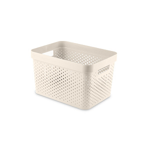 Úložný box INFINITY 17l recyklovaný plast krémový