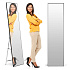 Large standing mirror 159 cm, aluminum, black frame, ModernHome