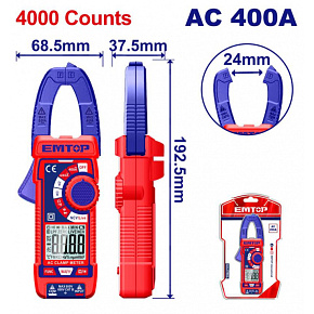Digitální klešťový multimetr AC 400A RMS 4000 Digitální klešťový multimetr AC 400A RMS 4000