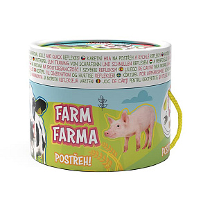 Postřeh! Farma karetní hra na postřeh v v papírovém tubusu 12x10,5cm Postřeh! Farma karetní hra na postřeh v v papírovém tubusu 12x10,5cm