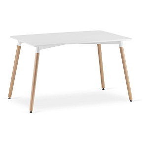 Stół do jadalni drewniany prostokątny 120cm x 80cm - biały Stół do jadalni drewniany prostokątny 120cm x 80cm - biały