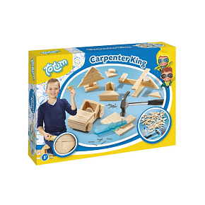 Šikovný truhlář dřevo + doplňky v krabici 33x23x6cm Šikovný truhlář dřevo + doplňky v krabici 33x23x6cm