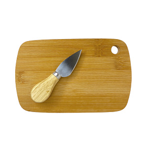 Prkénko s nožem na sýr 20x13 cm