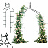 Zahradní pergola LUARO kovový oblouk s hroty na růže květiny popínavé rostliny 265 cm