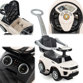 Lebula jezdítko chodítko 3v1 autíčko pro děti velké auto klakson hudba bílá