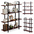 Loft Industrial Shelf for Living Room Office 4 Shelves Metal Frame ModernHome