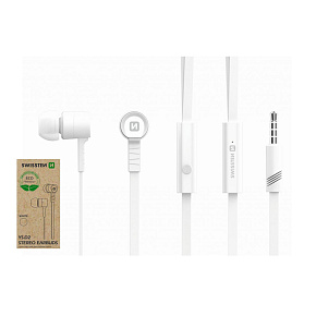 Sluchátka Earbuds Rainbow YS-D2, bílé (ECO BALENÍ)