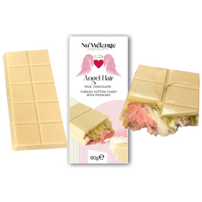 Angel Hair dubajská čokoláda Cotton Candy Pistachio, bílá 80g