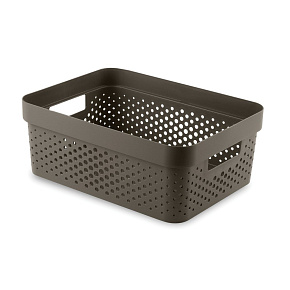 Úložný box INFINITY 11l recyklovaný plast hnědý