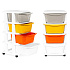 Storage organiser with 4 pull-out drawers legs with castors ModernHome