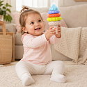 WOOPIE BABY Hudební Led Edukační Senzorická Skládačka 5 ks Zvuk Světla