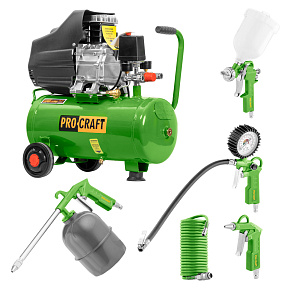 Kompresor Procraft AC24 + sada příslušenství Kompresor Procraft AC24 + sada příslušenství