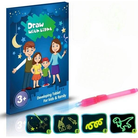 Magická svítící tabulka s LED perem pro malé umělce