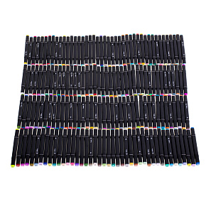 Oboustranné alkoholové fixy v pouzdře 168 kusů