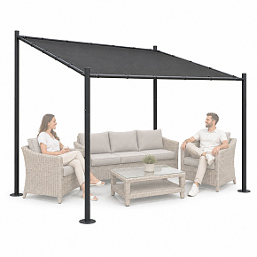 Pergola ogrodowa tarasowa 3x3 m stalowa altana zadaszenie szara MultiGarden