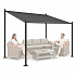 Pergola ogrodowa tarasowa 3x3 m stalowa altana zadaszenie szara MultiGarden