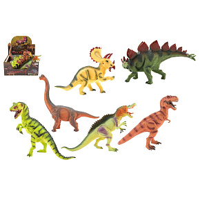 Dinosaurus 25-32cm plast 6 druhů 6 ks v boxu