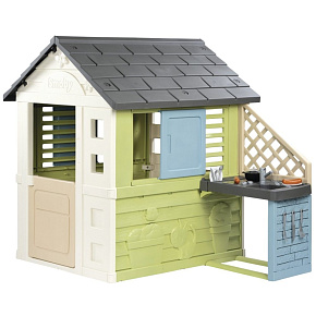 SMOBY Life Zahradní domek PRETTY s kuchyní + 17 doplňků