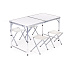 Camping Table Set – Folding Table with 4 Chairs White MultiGarden
