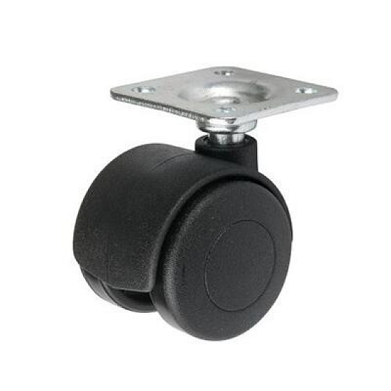 Nábytkové kolečko prům. 50mm/40kg, montážní deska