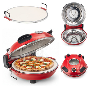 Pec na pizzu piecyk + kámen 420° přenosný 1200W pizza silný sklo Pec na pizzu piecyk + kámen 420° přenosný 1200W pizza silný sklo