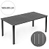 Velký zahradní stůl pro 8 osob 180x90 cm na terasu zahradu šedá deska MultiGarden