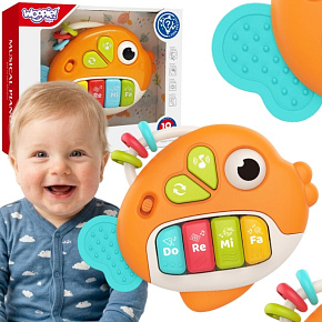 WOOPIE BABY Interaktivní Pianko Rybička Varhánky Hudební Zvuky Světlo 18m+ WOOPIE BABY Interaktivní Pianko Rybička Varhánky Hudební Zvuky Světlo 18m+