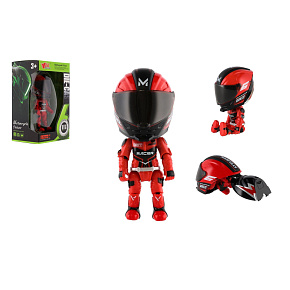 Figurka motorkáře ohebná kov/plast 12cm v krabičce 10,5x16,5cm