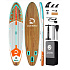 Lebula sup nafukovací deska na paddleboarding set 335 cm imitace dřeva