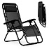 Garden armchair with adjustable backrest ZERO GRAVITY ModernHome - black