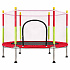Trampolína do domu zahrady pro děti síť míčky 140 cm 55 palců červená