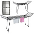 Clothes drying rack, standing, extendable, for balcony, 27 meters, black